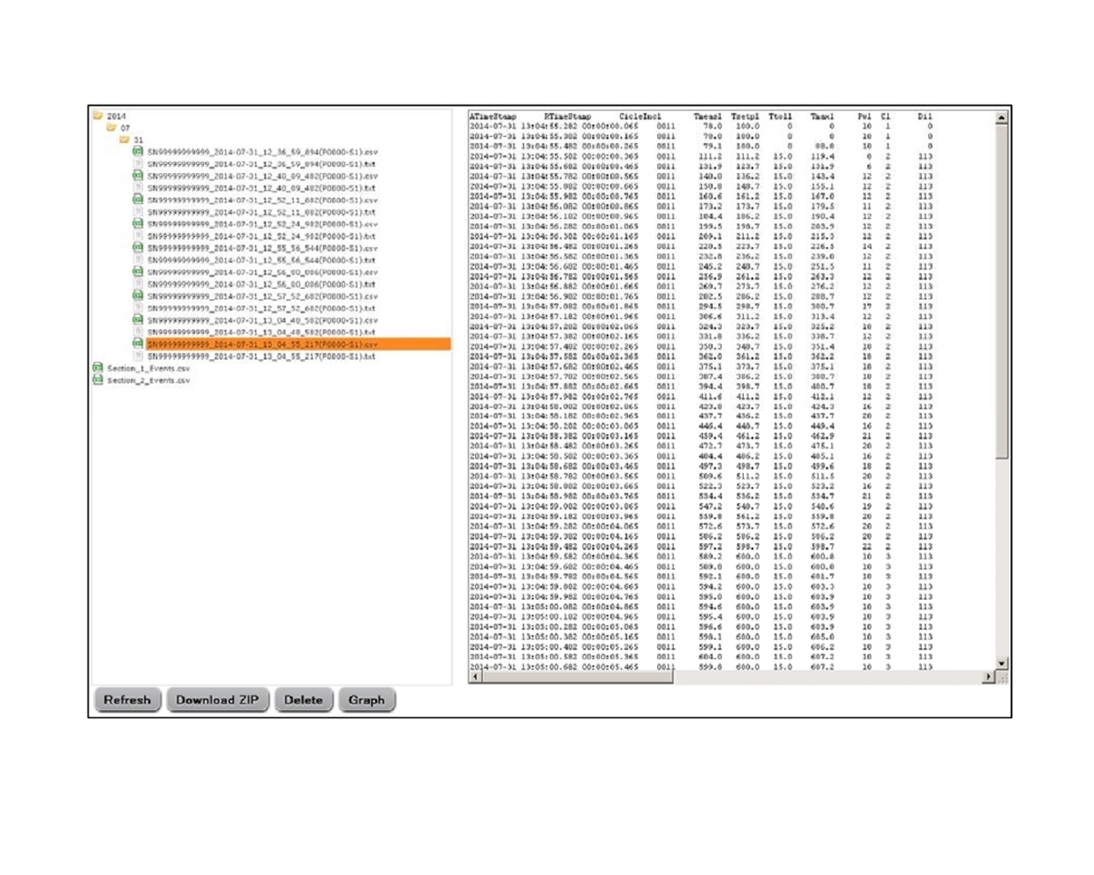 Opzione web server/data logger