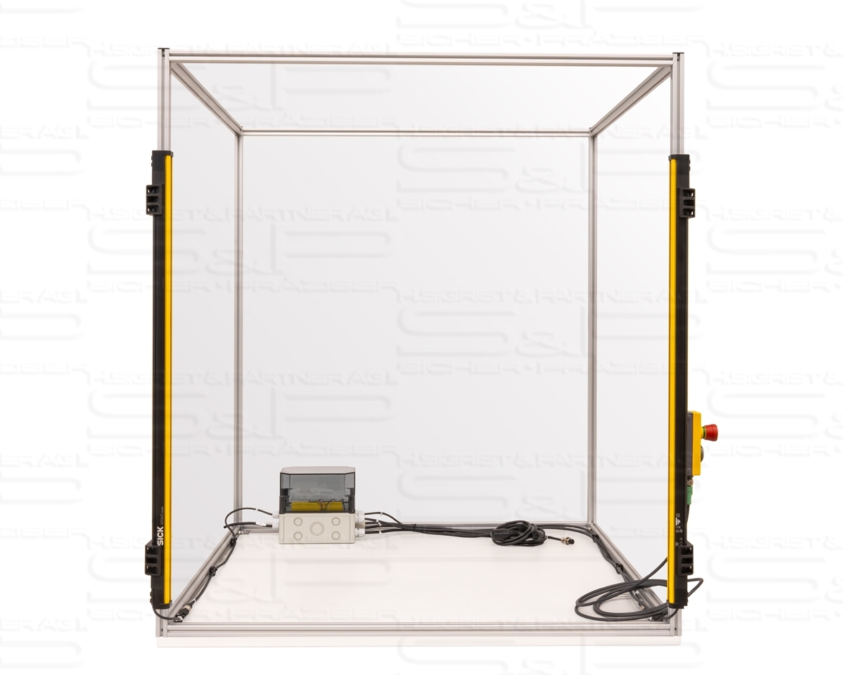 Cabina di protezione per postazioni di lavoro 900 x 900 x 1000 mm