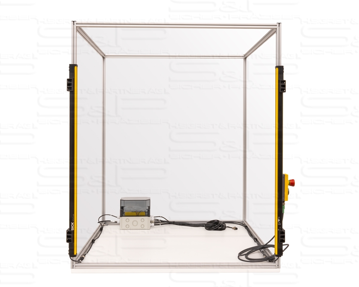 Cabina di protezione per postazioni di lavoro 800 x 800 x 1000 mm